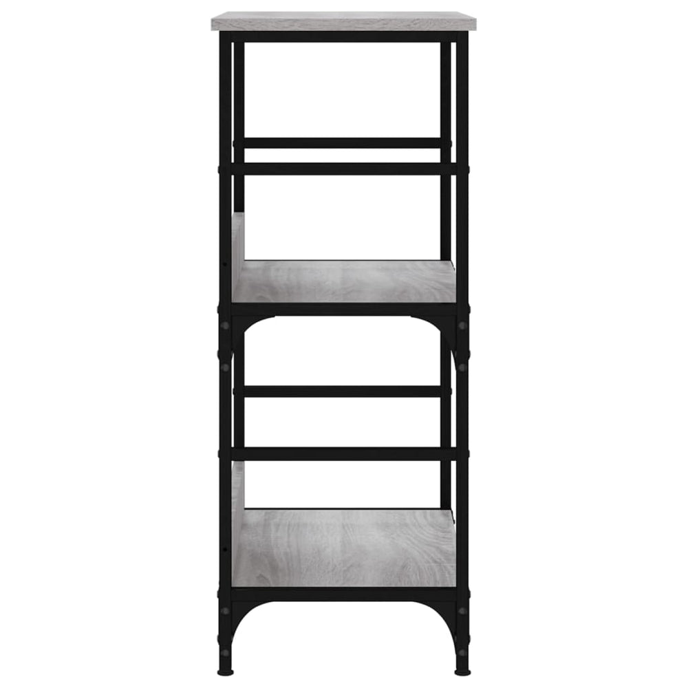 Boekenrek 50x33x82 cm bewerkt hout grijs sonoma eikenkleurig MeubelReus