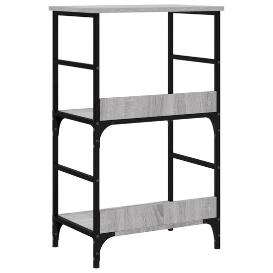 Boekenrek 50x33x82 cm bewerkt hout grijs sonoma eikenkleurig MeubelReus