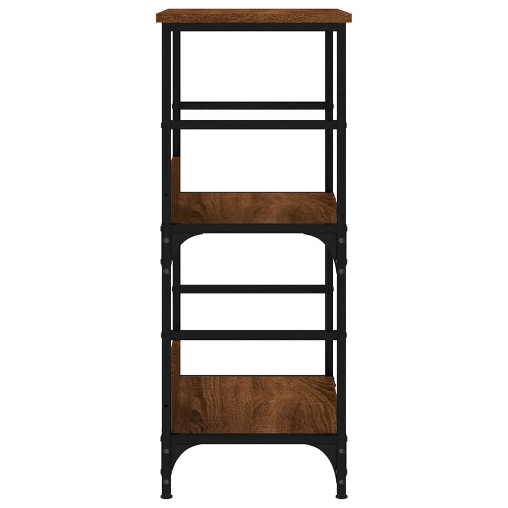 Boekenrek 50x33x82 cm bewerkt hout bruin eikenkleur MeubelReus