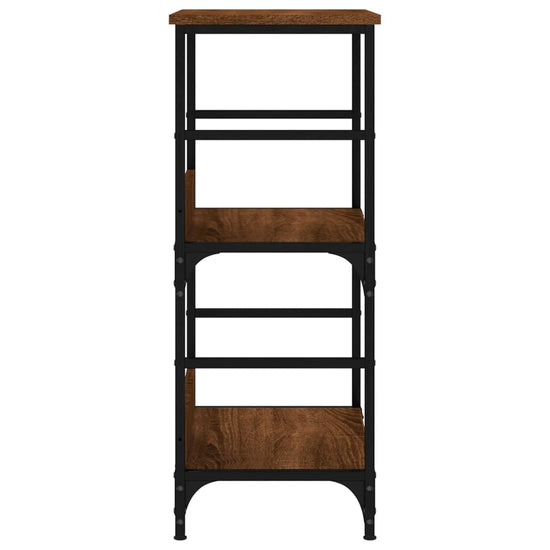 Boekenrek 50x33x82 cm bewerkt hout bruin eikenkleur MeubelReus