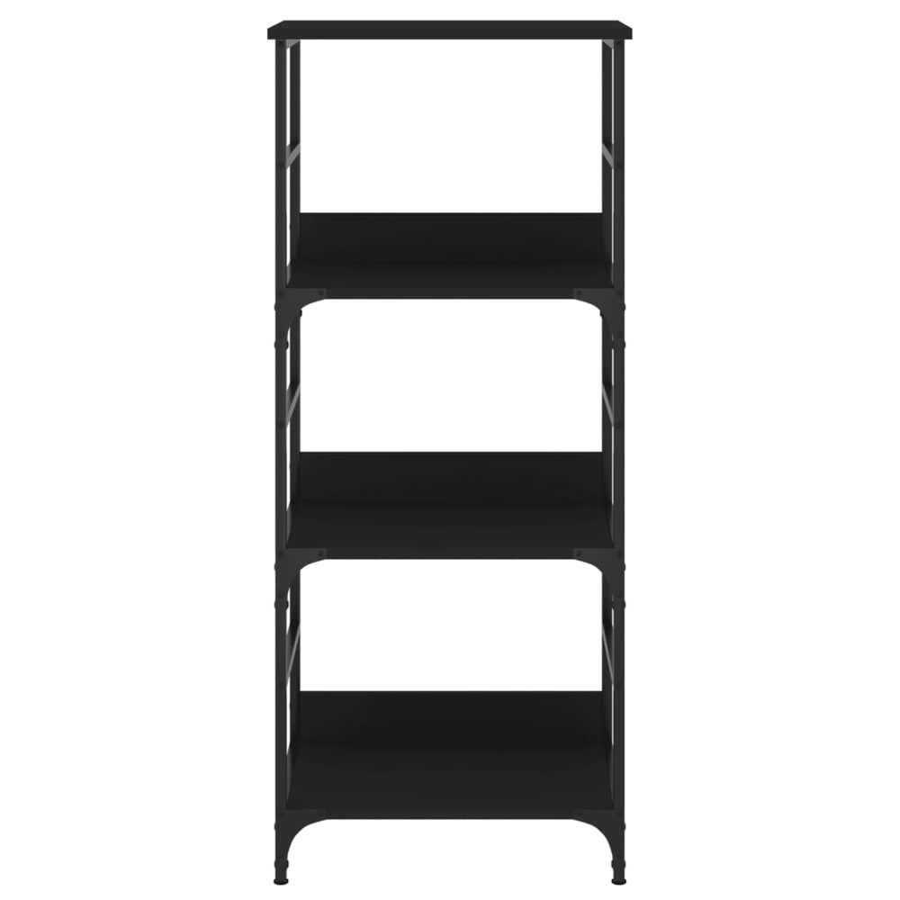 Boekenrek 50x33x117,5 cm bewerkt hout zwart MeubelReus