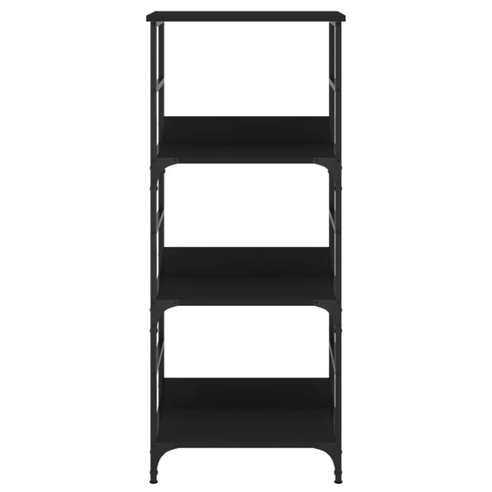 Boekenrek 50x33x117,5 cm bewerkt hout zwart MeubelReus