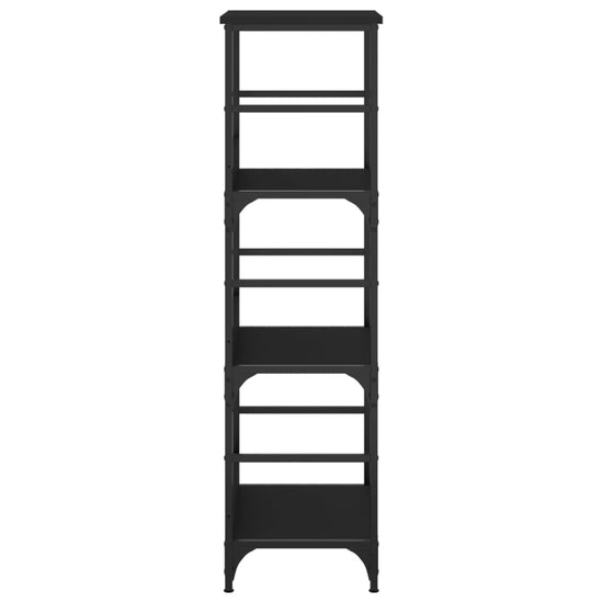 Boekenrek 50x33x117,5 cm bewerkt hout zwart MeubelReus
