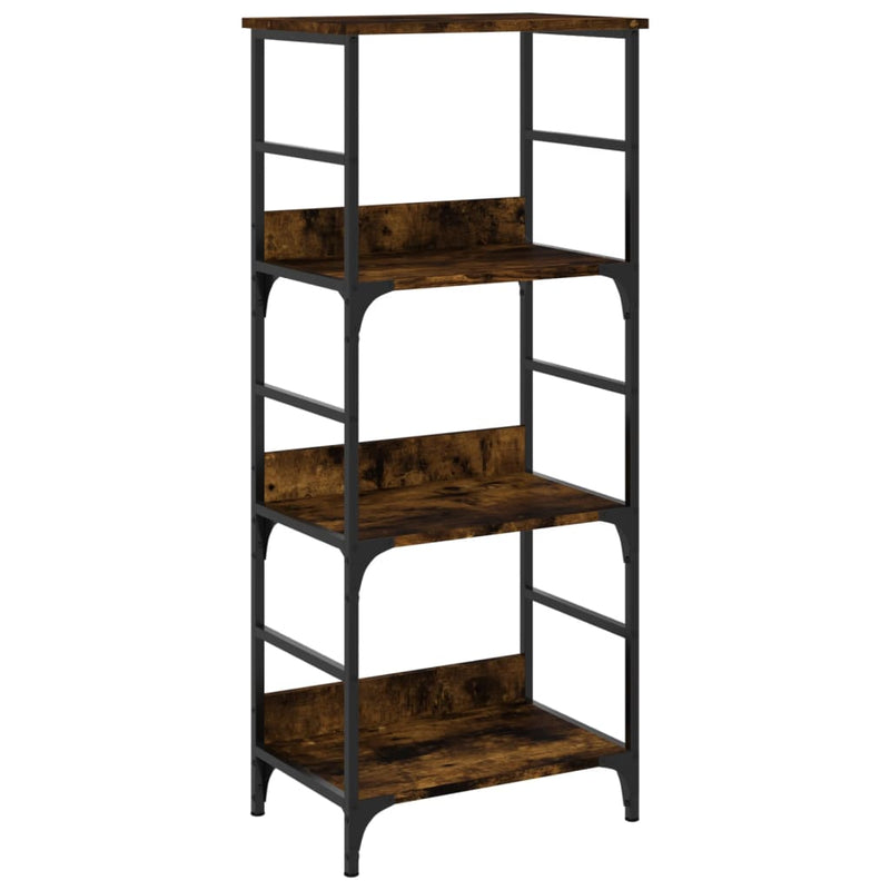 Boekenrek 50x33x117,5 cm bewerkt hout gerookt eikenkleurig MeubelReus