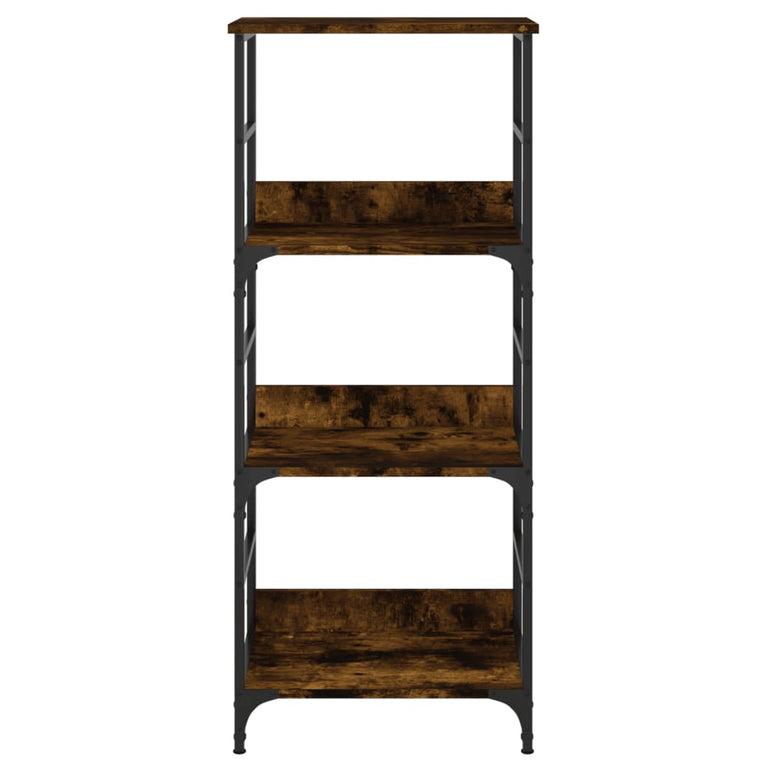 Boekenrek 50x33x117,5 cm bewerkt hout gerookt eikenkleurig MeubelReus