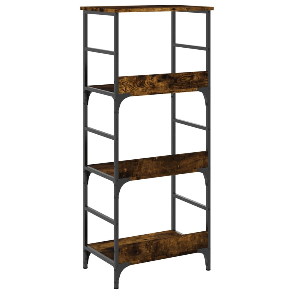 Boekenrek 50x33x117,5 cm bewerkt hout gerookt eikenkleurig MeubelReus
