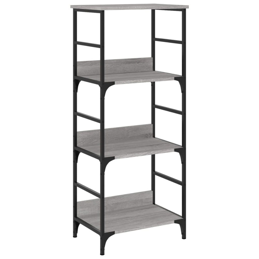 Boekenrek 50x33x117,5 cm bewerkt hout grijs sonoma eikenkleurig MeubelReus
