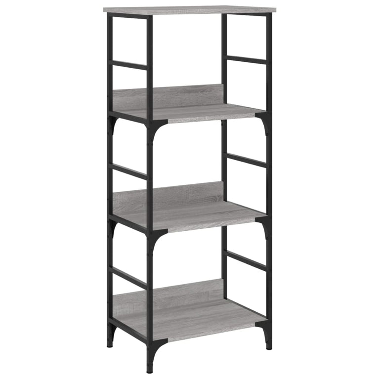Boekenrek 50x33x117,5 cm bewerkt hout grijs sonoma eikenkleurig MeubelReus