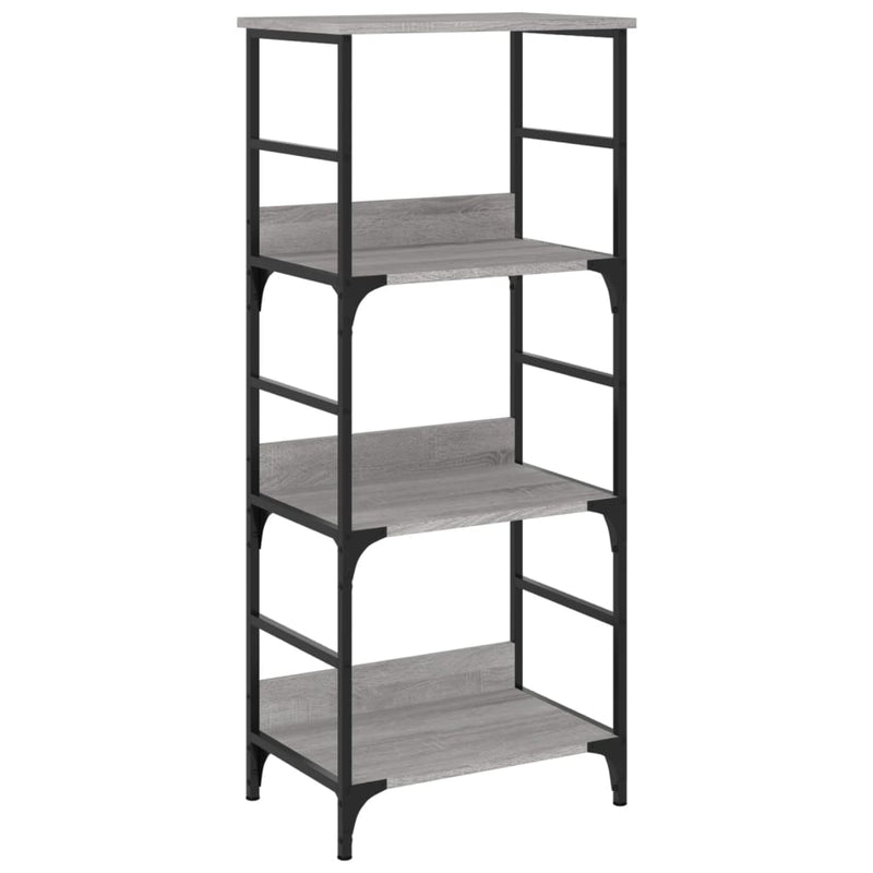 Boekenrek 50x33x117,5 cm bewerkt hout grijs sonoma eikenkleurig MeubelReus