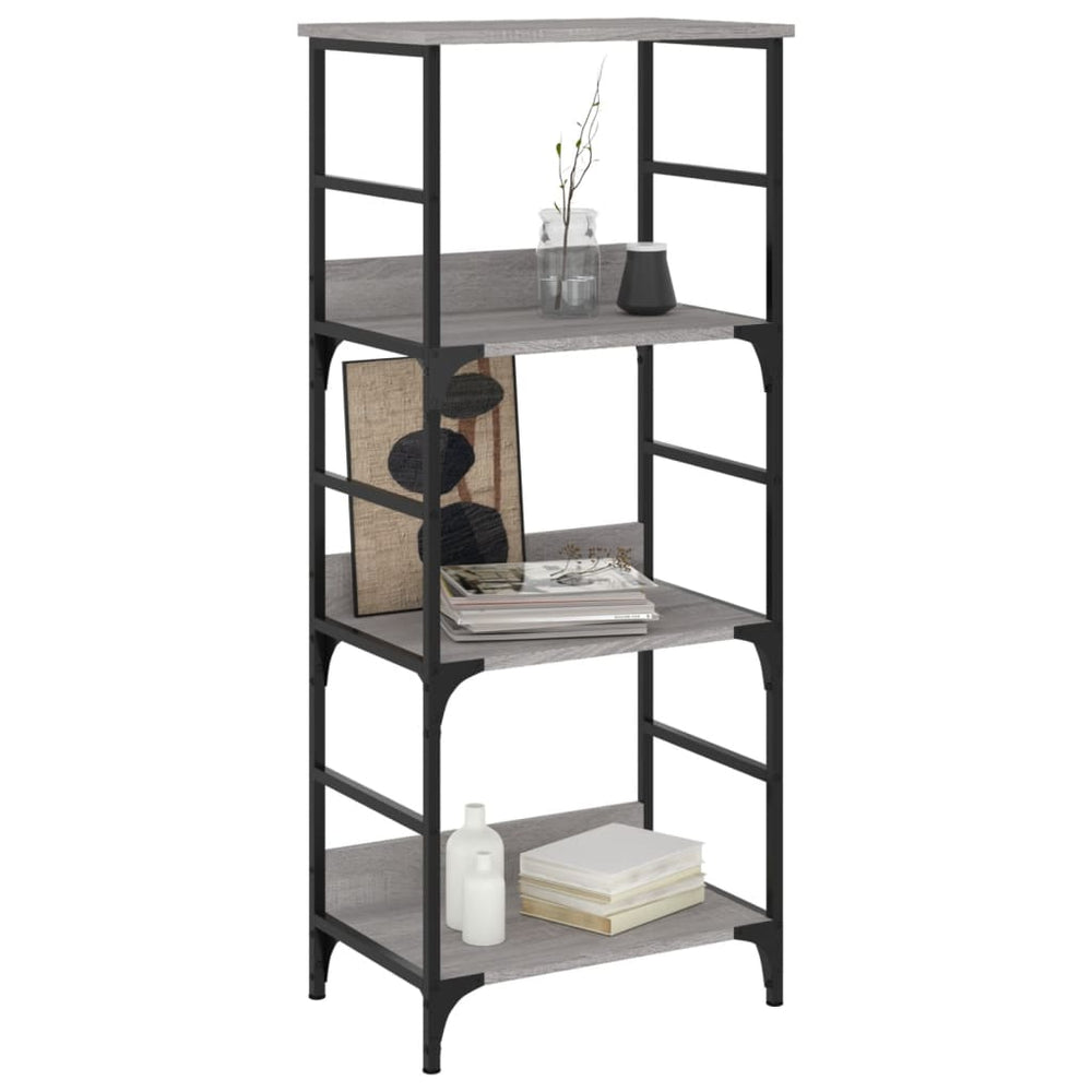 Boekenrek 50x33x117,5 cm bewerkt hout grijs sonoma eikenkleurig MeubelReus