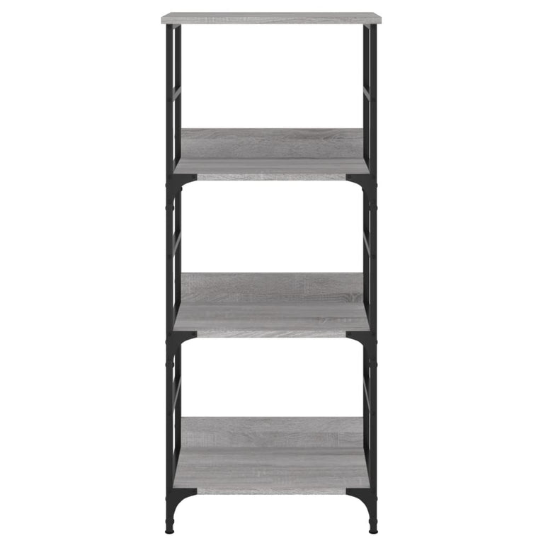Boekenrek 50x33x117,5 cm bewerkt hout grijs sonoma eikenkleurig MeubelReus