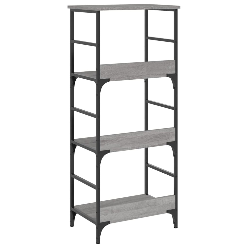 Boekenrek 50x33x117,5 cm bewerkt hout grijs sonoma eikenkleurig MeubelReus