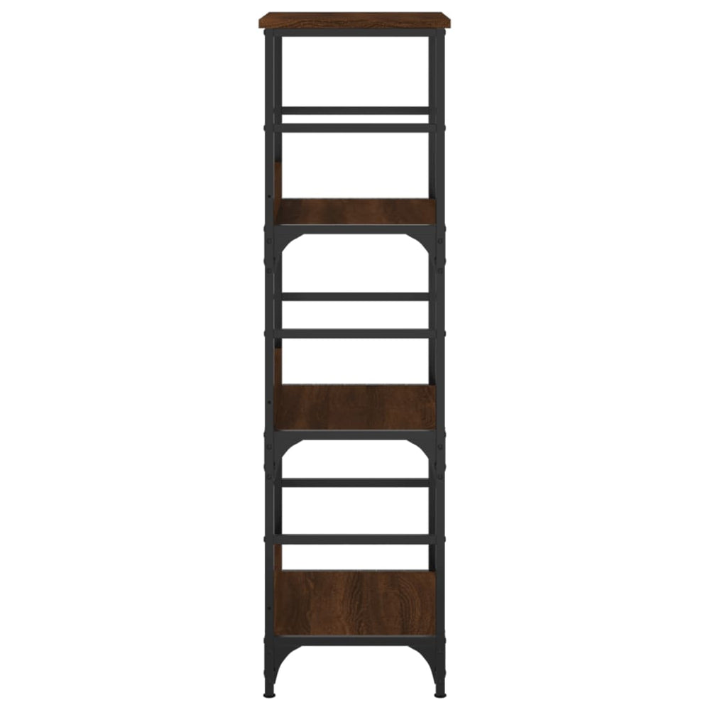 Boekenrek 50x33x117,5 cm bewerkt hout bruin eikenkleur MeubelReus