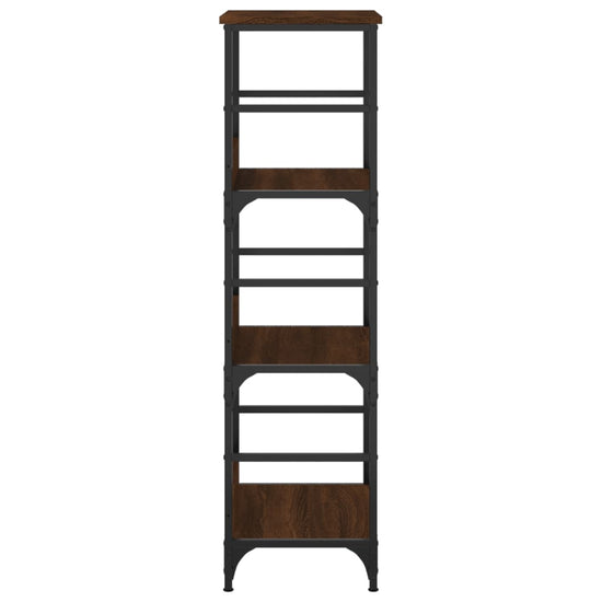 Boekenrek 50x33x117,5 cm bewerkt hout bruin eikenkleur MeubelReus