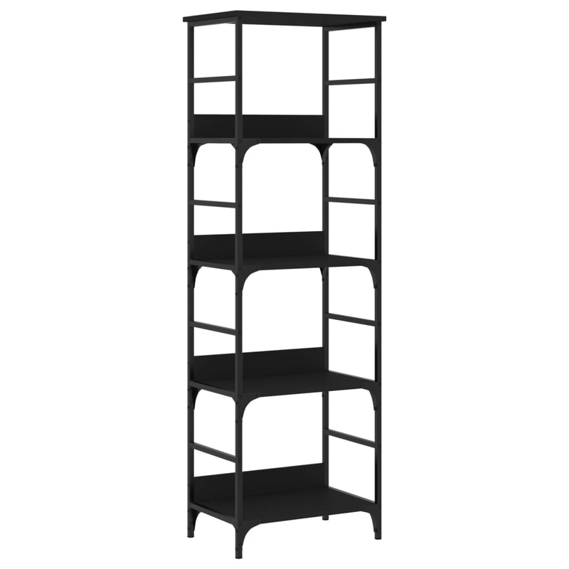 Boekenkast 50x33x153 cm bewerkt hout zwart MeubelReus