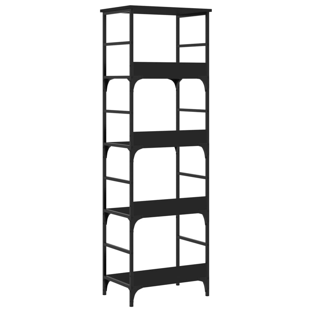 Boekenkast 50x33x153 cm bewerkt hout zwart MeubelReus