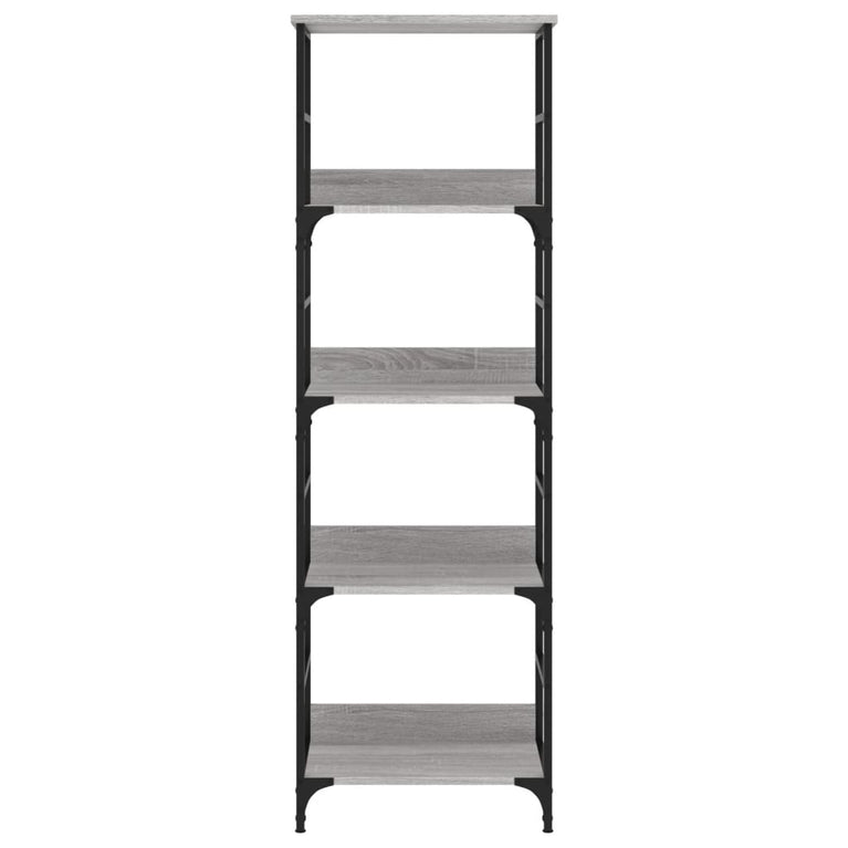 Boekenrek 50x33x153 cm bewerkt hout grijs sonoma eikenkleurig MeubelReus