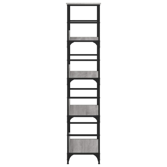Boekenrek 50x33x153 cm bewerkt hout grijs sonoma eikenkleurig MeubelReus