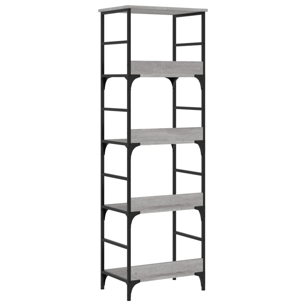 Boekenrek 50x33x153 cm bewerkt hout grijs sonoma eikenkleurig MeubelReus