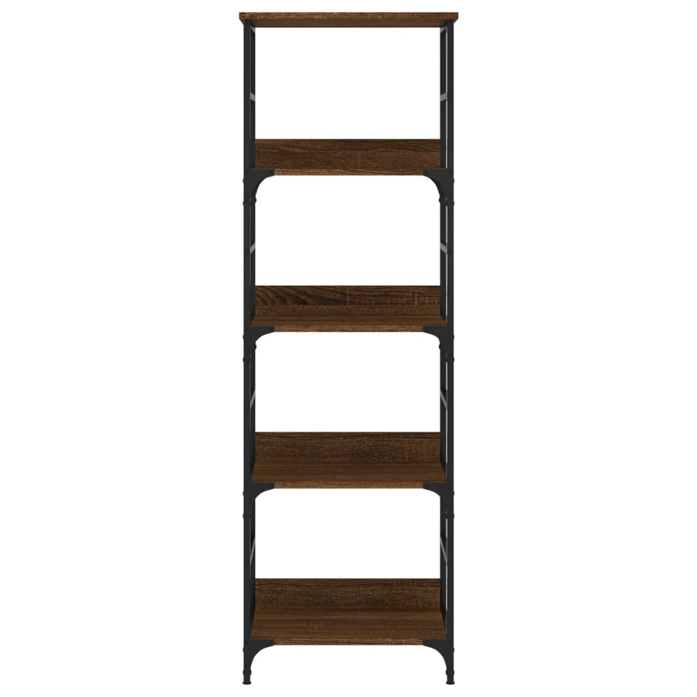 Boekenrek 50x33x153 cm bewerkt hout bruin eikenkleur MeubelReus