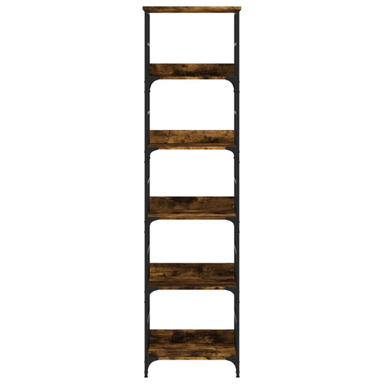 Boekenrek 50x33x188,5 cm bewerkt hout gerookt eikenkleurig MeubelReus