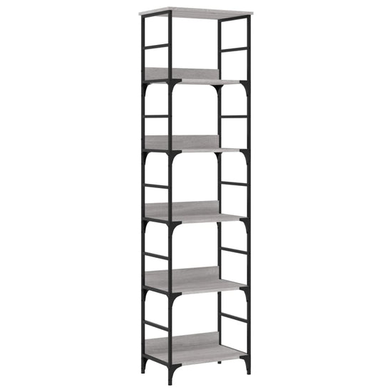 Boekenrek 50x33x188,5 cm bewerkt hout grijs sonoma eikenkleurig MeubelReus