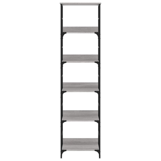 Boekenrek 50x33x188,5 cm bewerkt hout grijs sonoma eikenkleurig MeubelReus
