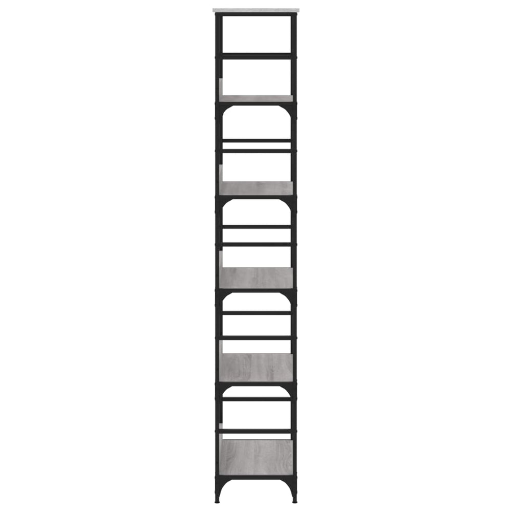 Boekenrek 50x33x188,5 cm bewerkt hout grijs sonoma eikenkleurig MeubelReus