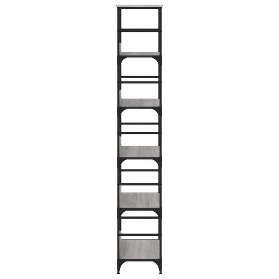 Boekenrek 50x33x188,5 cm bewerkt hout grijs sonoma eikenkleurig MeubelReus