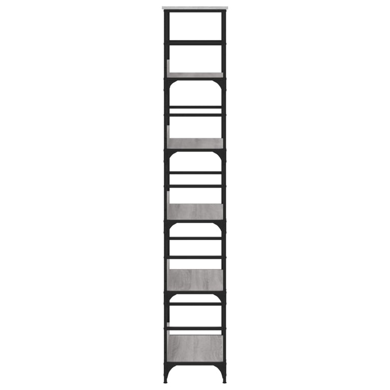 Boekenrek 50x33x188,5 cm bewerkt hout grijs sonoma eikenkleurig MeubelReus