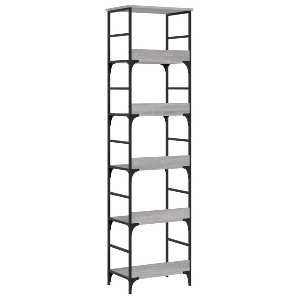 Boekenrek 50x33x188,5 cm bewerkt hout grijs sonoma eikenkleurig MeubelReus