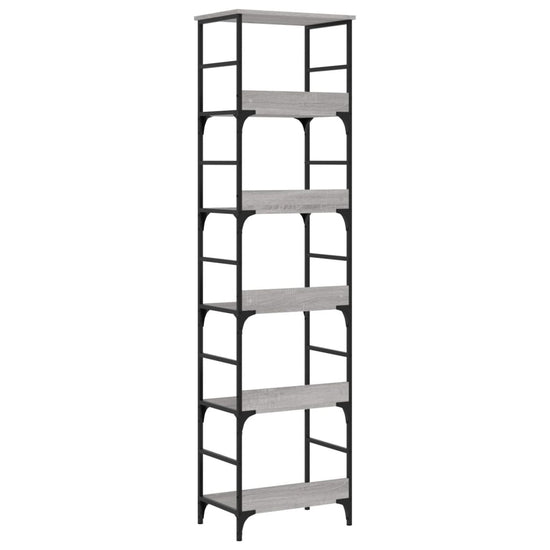 Boekenrek 50x33x188,5 cm bewerkt hout grijs sonoma eikenkleurig MeubelReus