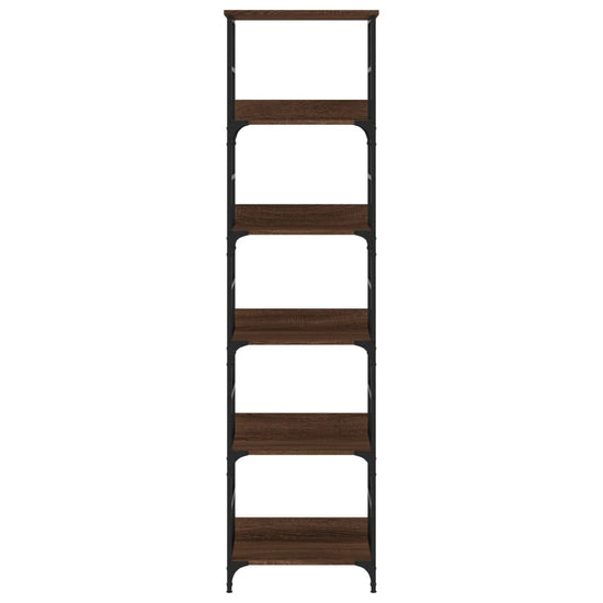 Boekenrek 50x33x188,5 cm bewerkt hout bruin eikenkleur MeubelReus