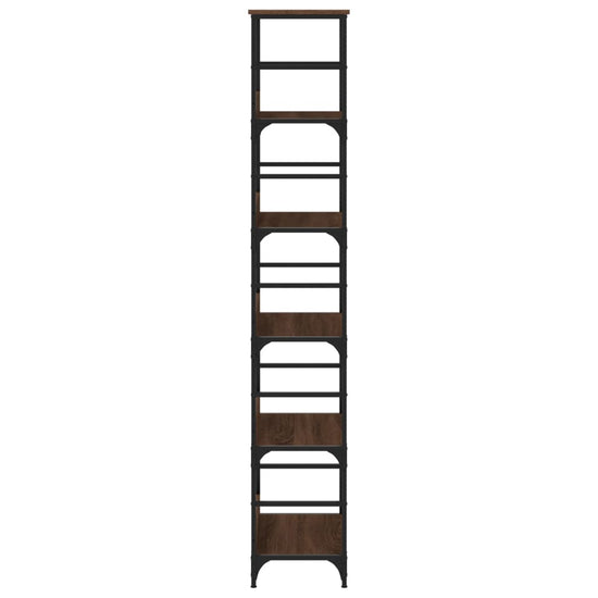 Boekenrek 50x33x188,5 cm bewerkt hout bruin eikenkleur MeubelReus