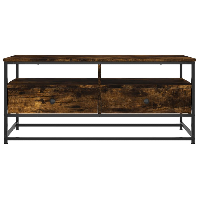 Salontafel 100x51x45 cm bewerkt hout gerookt eikenkleurig MeubelReus