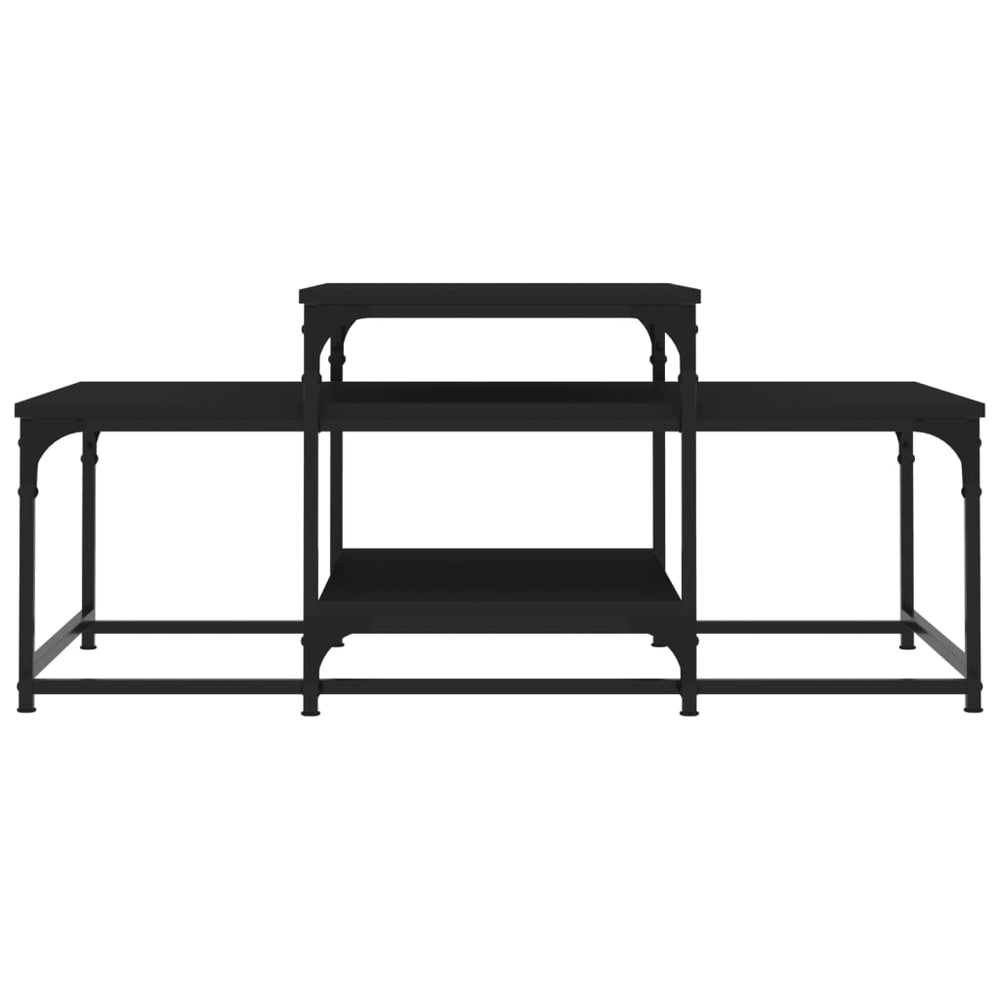 Salontafel 102x60x45 cm bewerkt hout zwart MeubelReus