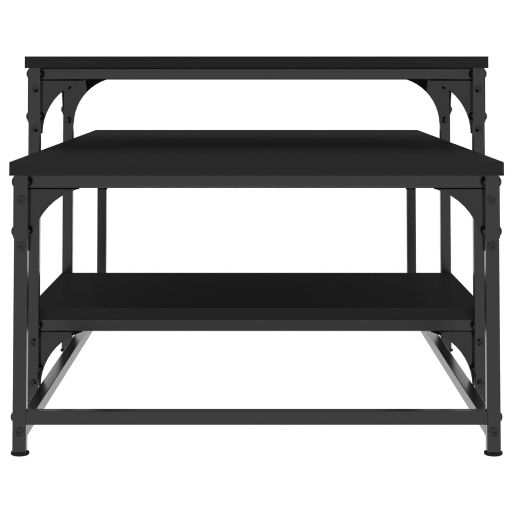 Salontafel 102x60x45 cm bewerkt hout zwart MeubelReus