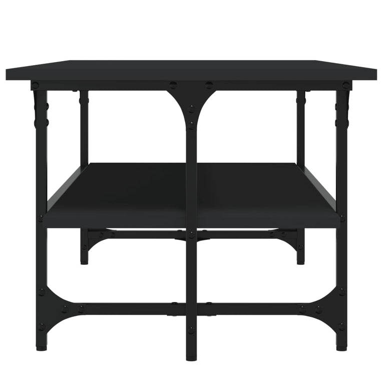 Salontafel 100x50x40 cm bewerkt hout zwart eikenkleurig MeubelReus