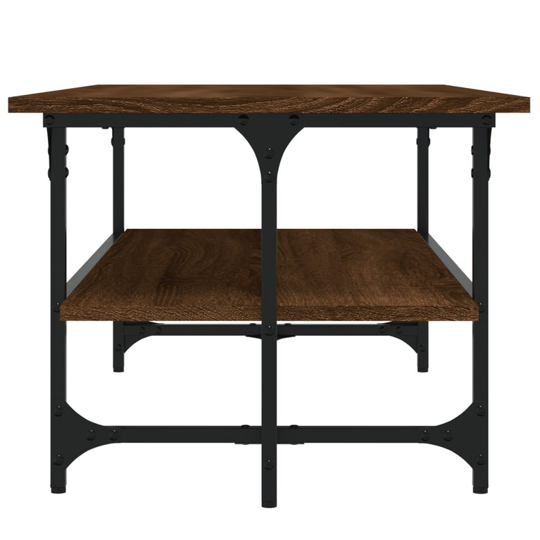 Salontafel 100x50x40 cm bewerkt hout bruineiken MeubelReus