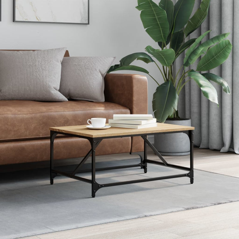 Salontafel 75x50x35 cm bewerkt hout sonoma eikenkleurig MeubelReus