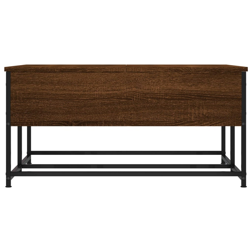 Salontafel 80x80x40 cm bewerkt hout bruin eikenkleur MeubelReus