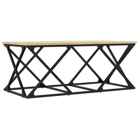 Salontafel 100x49x40 cm bewerkt hout sonoma eikenkleurig MeubelReus