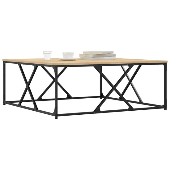 Salontafel 100x100x40 cm bewerkt hout sonoma eikenkleurig MeubelReus