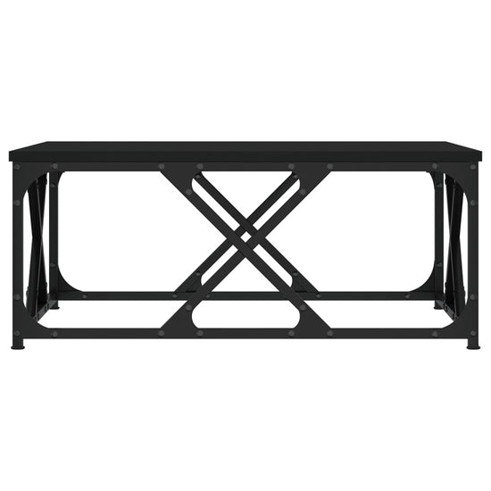 Salontafel 70x70x30 cm bewerkt hout zwart MeubelReus