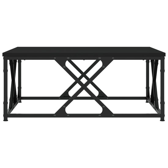 Salontafel 70x70x30 cm bewerkt hout zwart MeubelReus