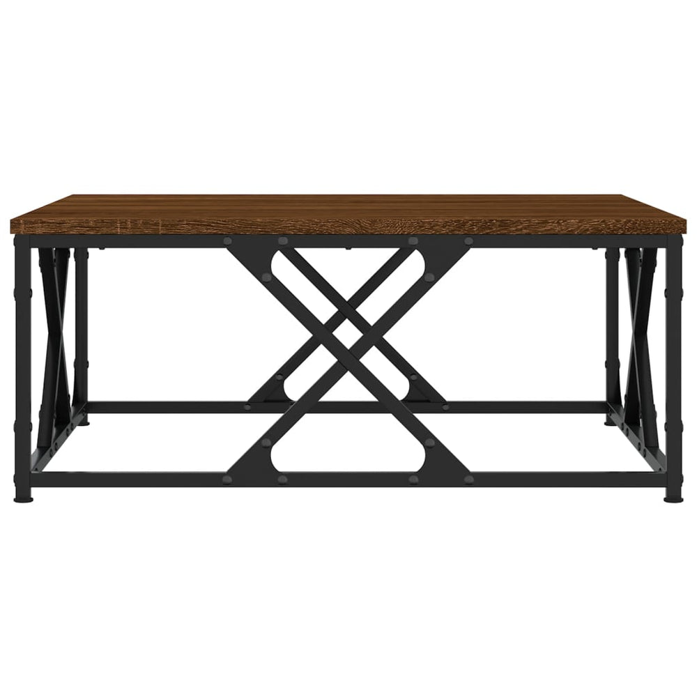 Salontafel 70x70x30 cm bewerkt hout bruin eikenkleur MeubelReus