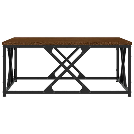 Salontafel 70x70x30 cm bewerkt hout bruin eikenkleur MeubelReus