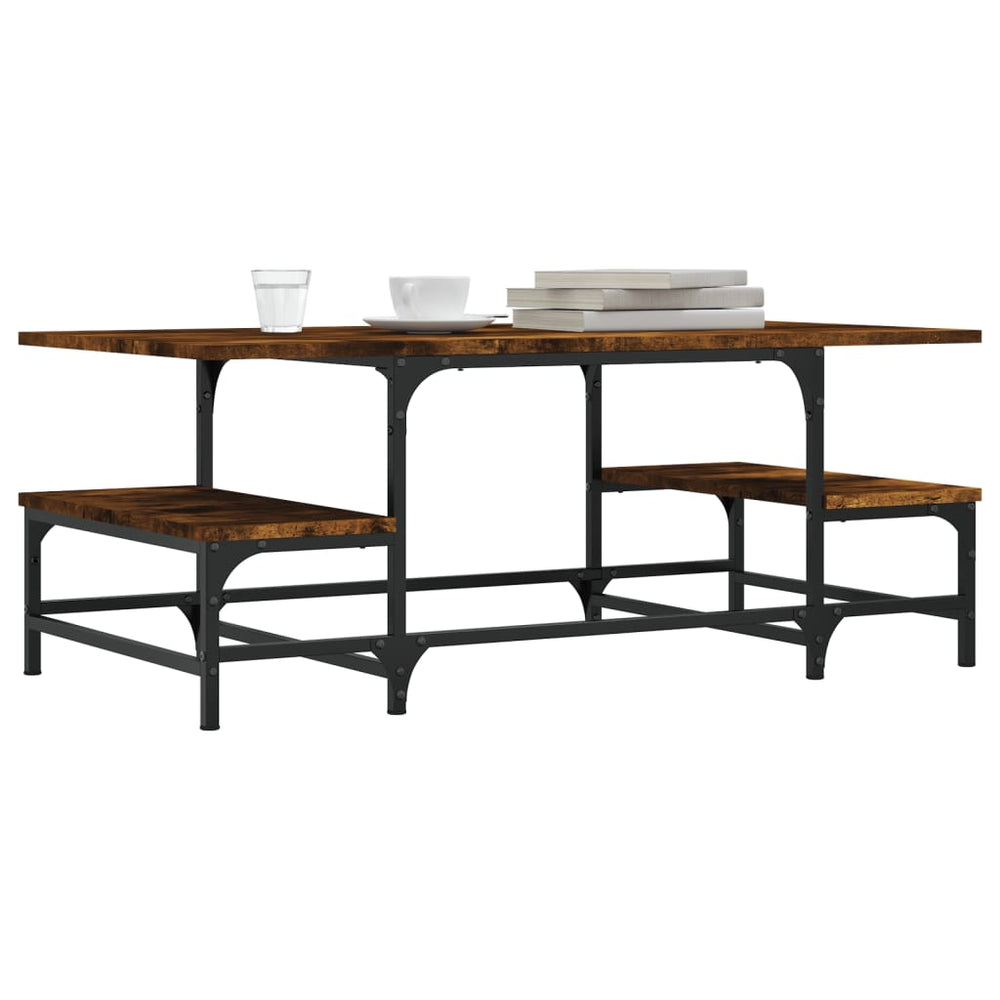 Salontafel 100x50,5x40 cm bewerkt hout gerookt eikenkleurig MeubelReus