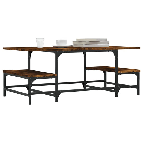 Salontafel 100x50,5x40 cm bewerkt hout gerookt eikenkleurig MeubelReus