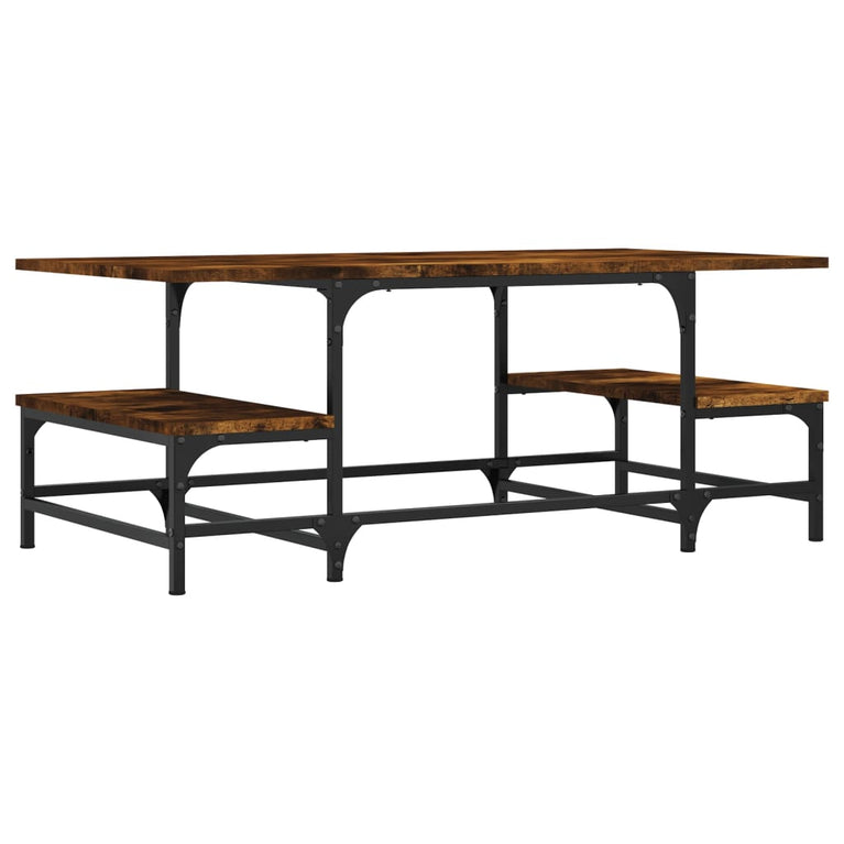 Salontafel 100x50,5x40 cm bewerkt hout gerookt eikenkleurig MeubelReus